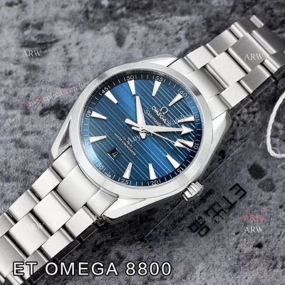 Swiss ETA 8800 Omega Seamaster Superluminova Stainless Steel Watch 41.5mm